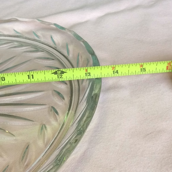 FINAL SALE PRICE Cut Glass Serving Platter + Umbrellas & Forks - Picture 5 of 8